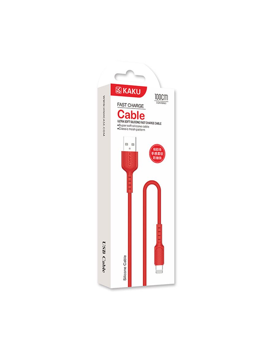Cablu Incarcare si Date, 3,2A, USB-A la Lightning, 1m | RED
