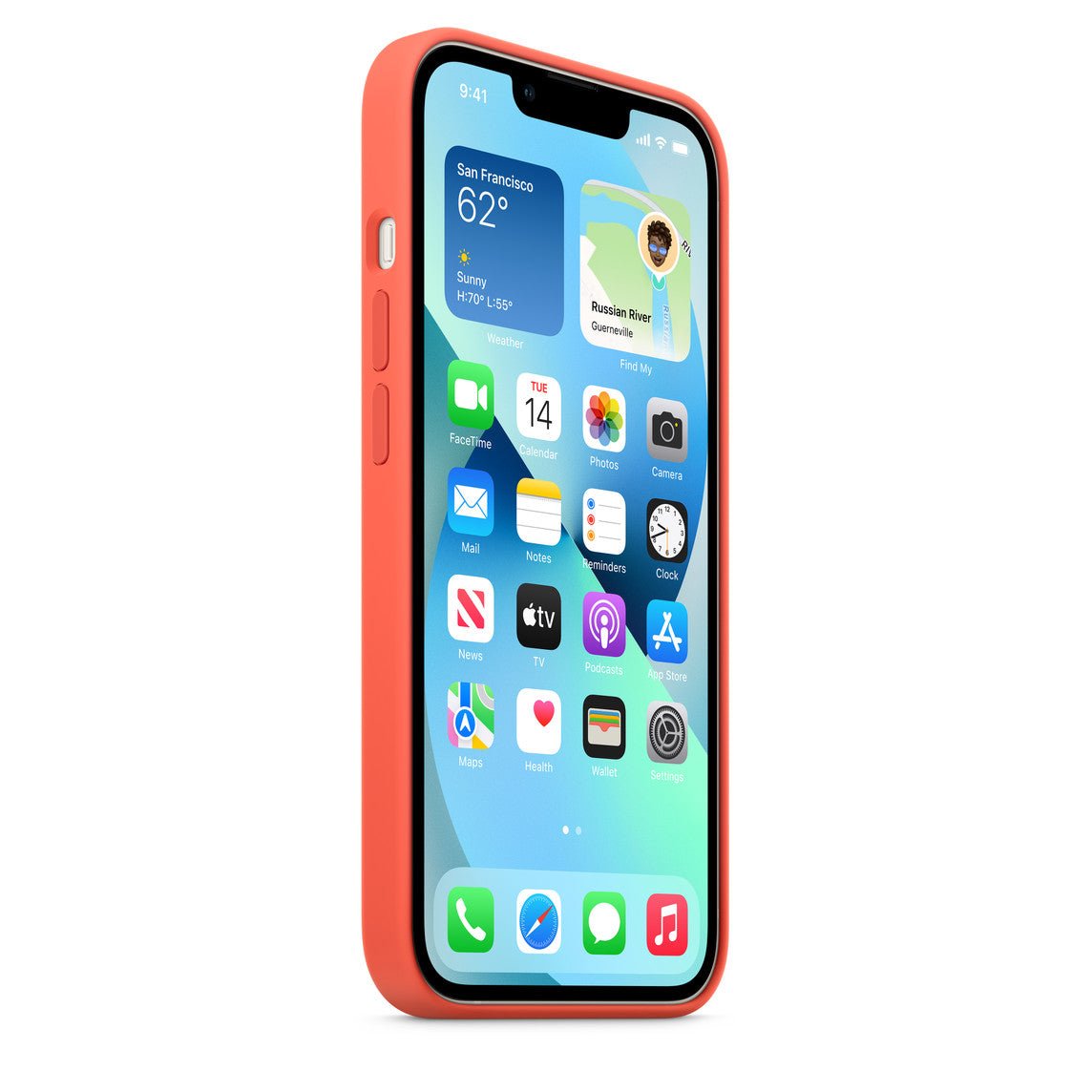 Husa iPhone 13 Apple cu MagSafe , Silicon-Nectarine