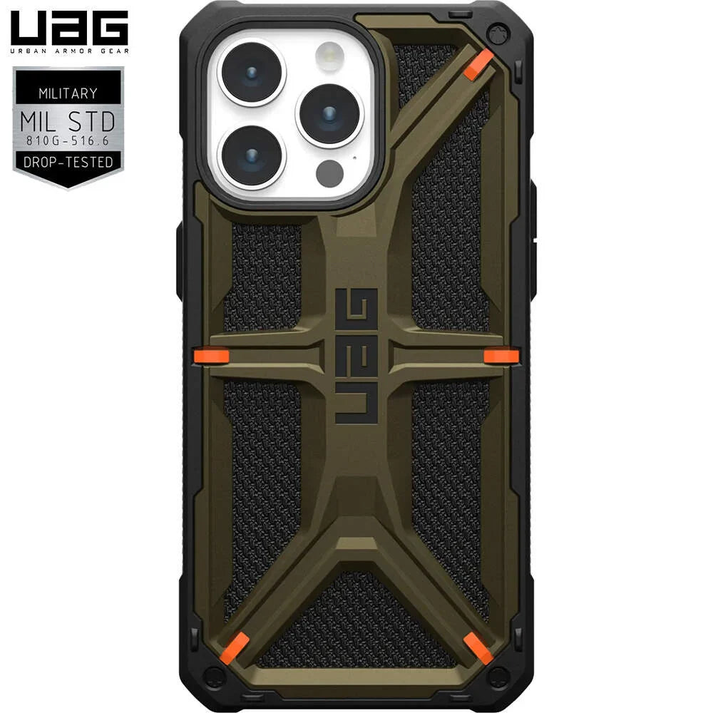 Husa iPhone 15 Pro UAG Monarch Carbon Fiber Element Green