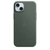 Husa iPhone 15 Plus Apple FineWoven cu MagSafe , Evergreen