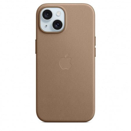 Husa iPhone 15 Apple FineWoven cu MagSafe,Taupe