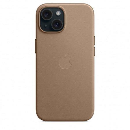 Husa iPhone 15 Apple FineWoven cu MagSafe,Taupe