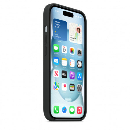 Husa Apple Silicon cu MagSafe pentru iPhone 15 Plus ,Black
