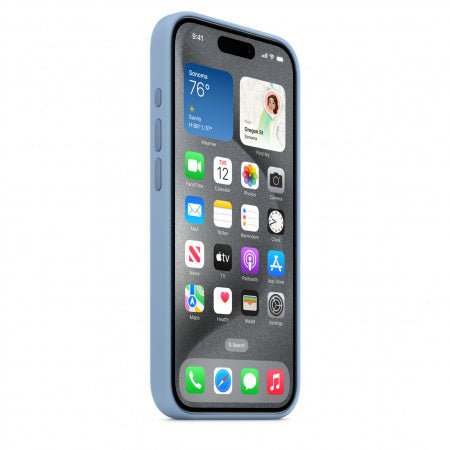 Husa iPhone 15 Pro Apple Silicon cu MagSafe ,Winter Blue