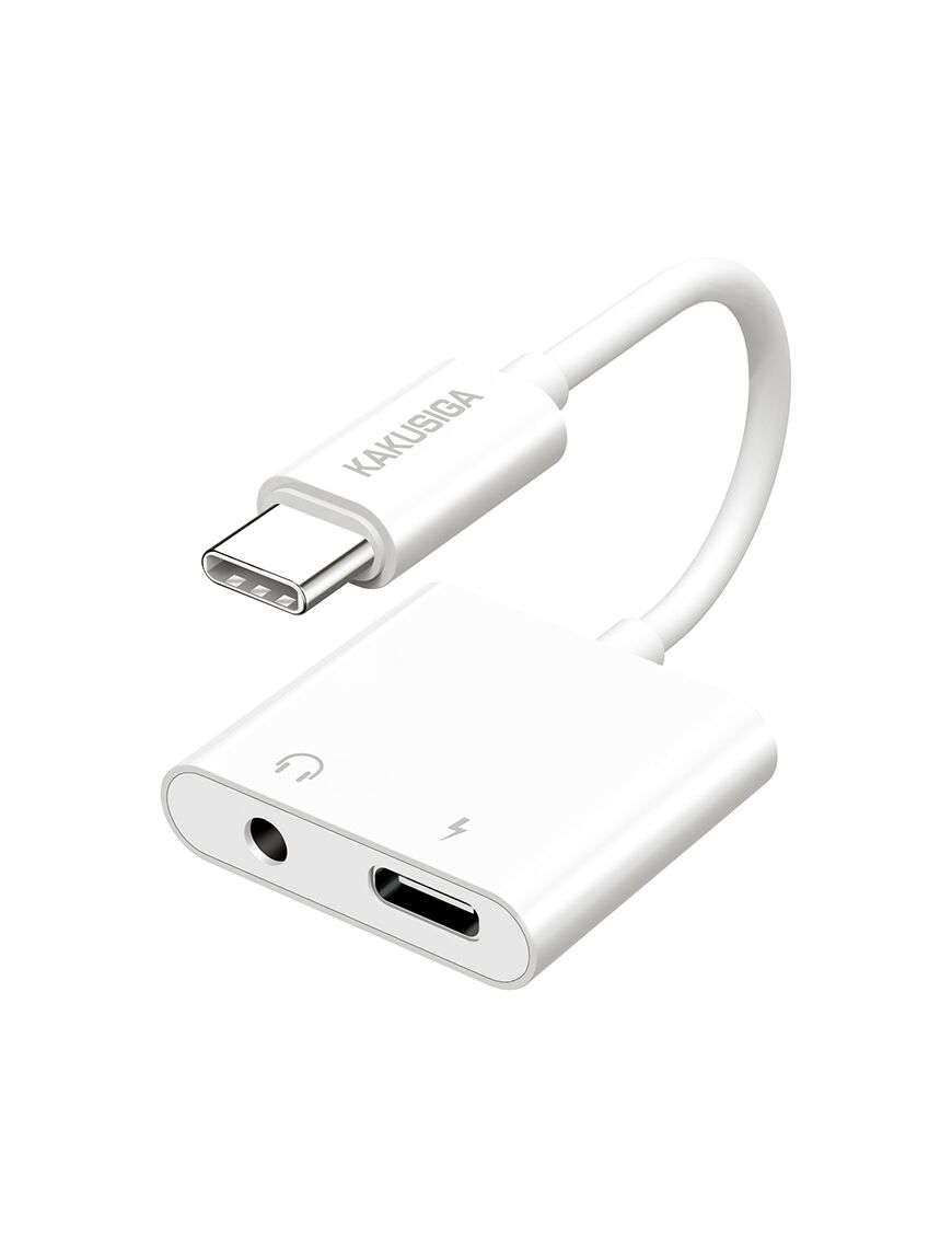 Cablu Audio, Convertor 2 in 1, USB-C | WHITE