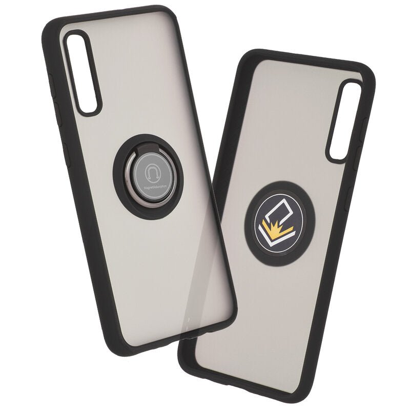 Husa Samsung Galaxy A50 Techsuit Glinth Cu Inel Suport Stand Magnetic - Negru
