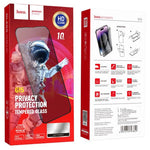 Folie Hoco iPhone 16, Full Glue 6D, Guardian AntiSpy - Privacy Black