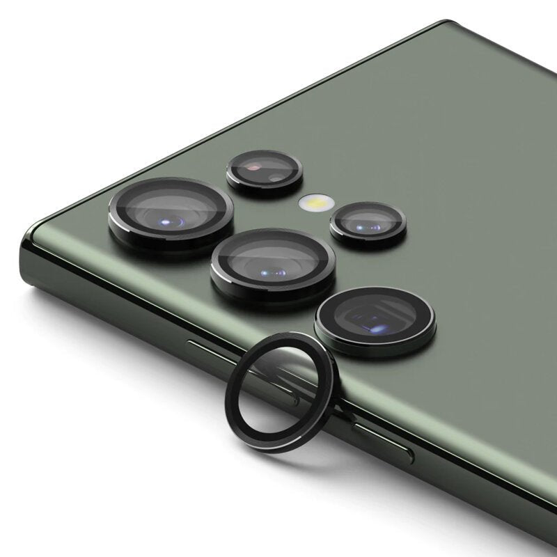 Folie Sticla Samsung S25 , Camera Lens Frame, negru