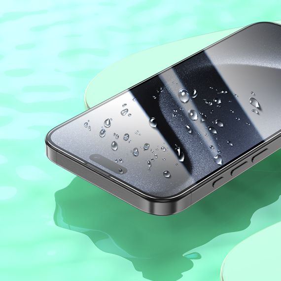 Folie Hoco - iPhone 16 Pro , Full Glue 6D, Large Arc - Clear | Black