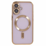 Husa Plating, iPhone 16 , cu MagSafe, ElectroEdge,Gold