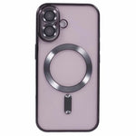 Husa Plating, iPhone 16 , cu MagSafe, ElectroEdge, Black
