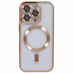 Husa Plating, iPhone 16 Pro,cu MagSafe, ElectroEdge, GOLD, Clear