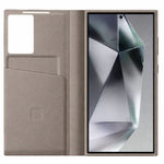 Husa Samsung S23 Ultra Smart View Wallet, Taupe
