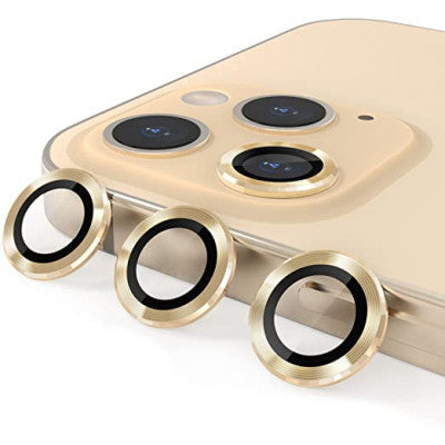Folie camera Individuale Gold iPhone 12 Pro din Sticla securizata