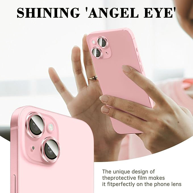 Folie individuala Camera, Apple iPhone 16, Sticlă, Roz