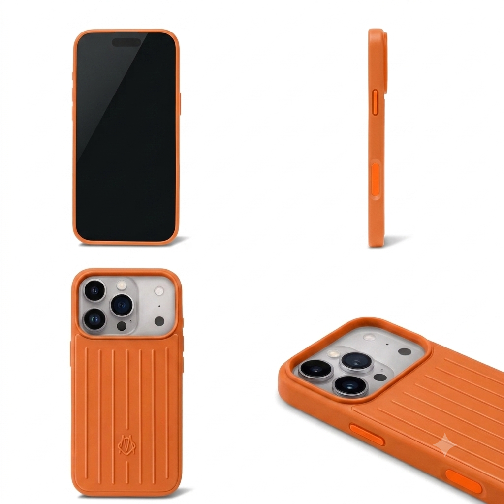 Husă iPhone 17 Pro Max din Aluminiu Rimowa, Cosmic Orange