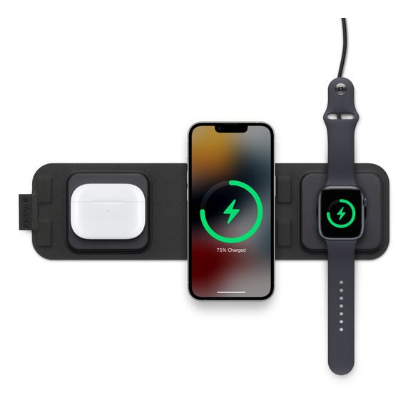 Incarcator Magsafe Trio Charge, Incarcare Wireless 15W, Folding Magnetic