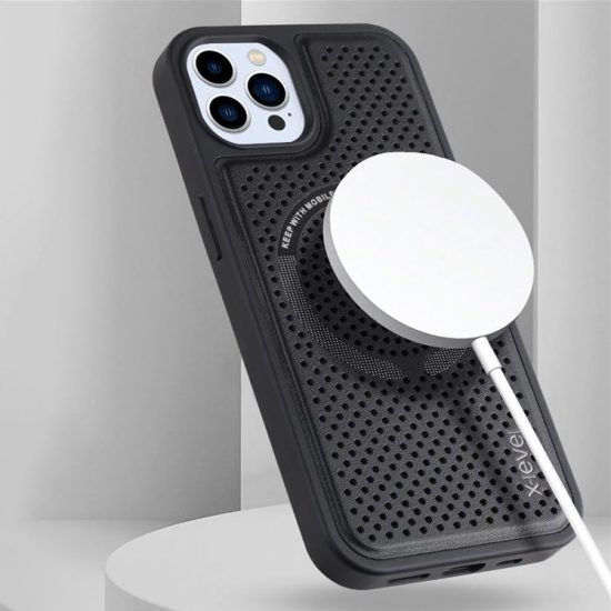 Husa de protectie Magic Magnet cu MagSafe pentru iPhone 13 Mini, Grafen - Culoare Negru