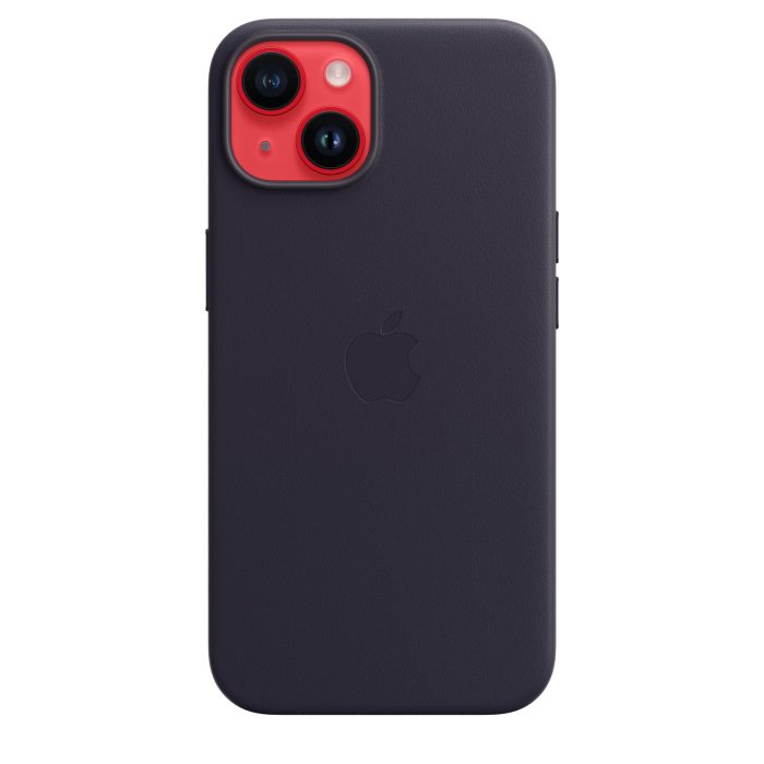 Husa Phone 14 Apple cu MagSafe ,Piele - Culoare Ink