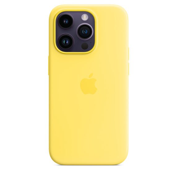 Husa iPhone 14 Pro Max Apple cu MagSafe, Silicon Canary Yellow