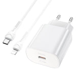 Set Incarcator pentru iPhone, Adaptor + Cablu 1M, Fast Charging 20W