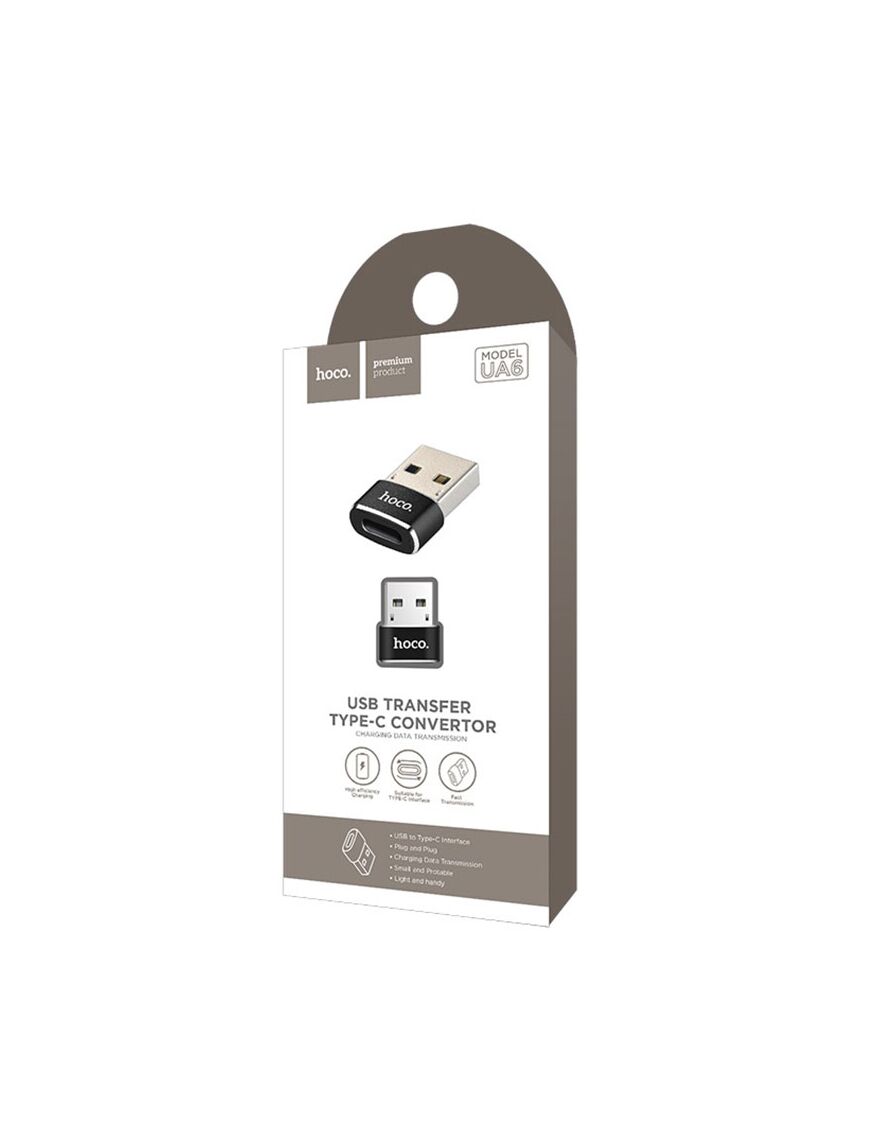 Adaptor OTG, 2.4A, USB-C la USB-A | BLACK