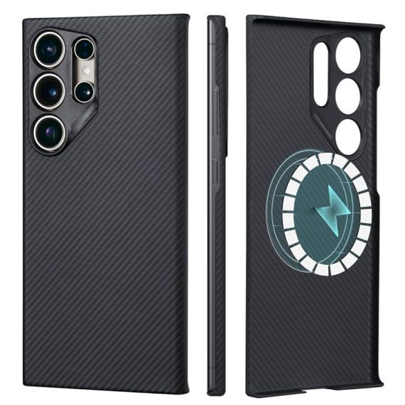 Husa Samsung S25 Ultra Kevlar MagEZ 5, Black 600D-Aramidă, MagSafe