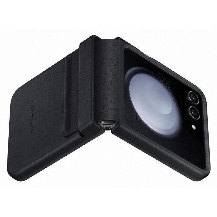 Husa Samsung Eco-Leather Case pentru Galaxy Z Flip 5 Black