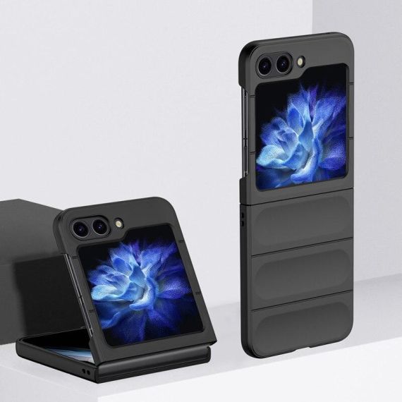 Husa Stripe - Samsung Z Flip 6 - Matte, ShockProof, Black