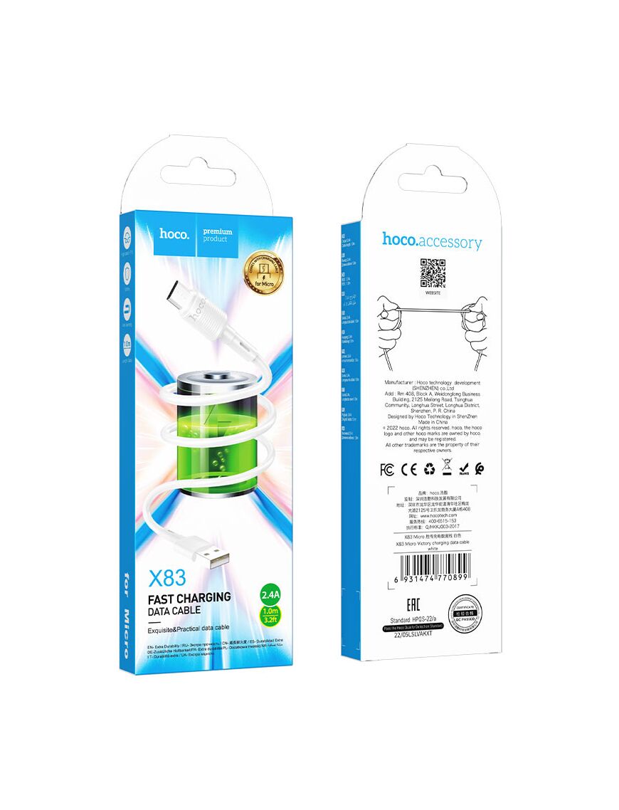 Cablu Incarcare si Date Usb Type C 1M ,Alb