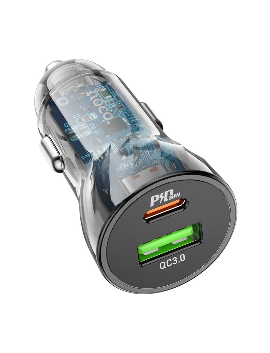 Incarcator auto, USB-C PD 30W, USB-A 18W