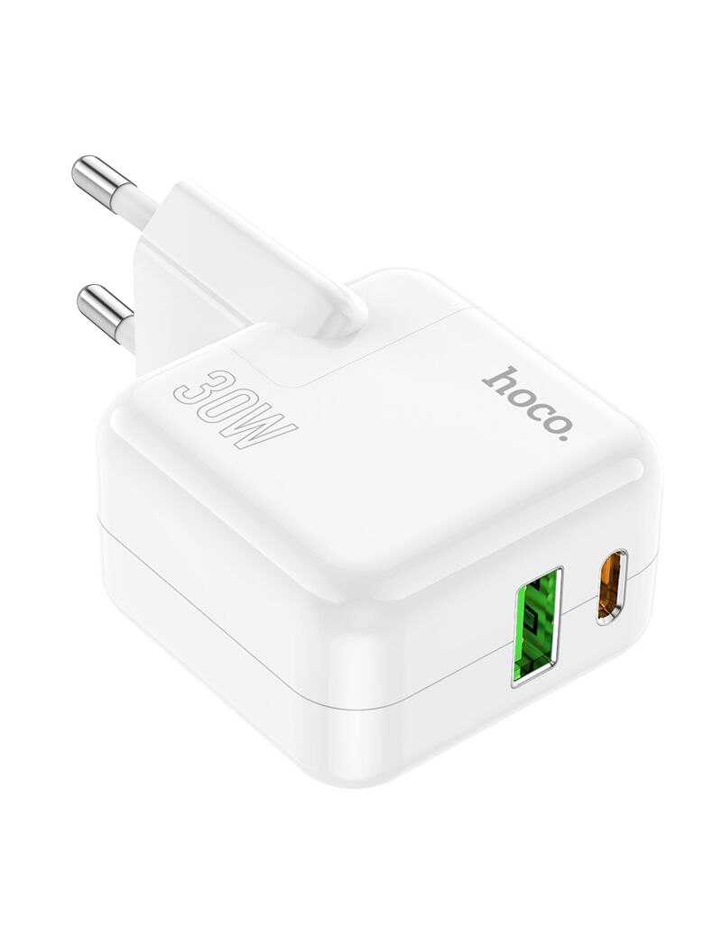 HOCO Incarcator retea, Dual Ports,USB-A-USB-C, PD 30W, QC3.0