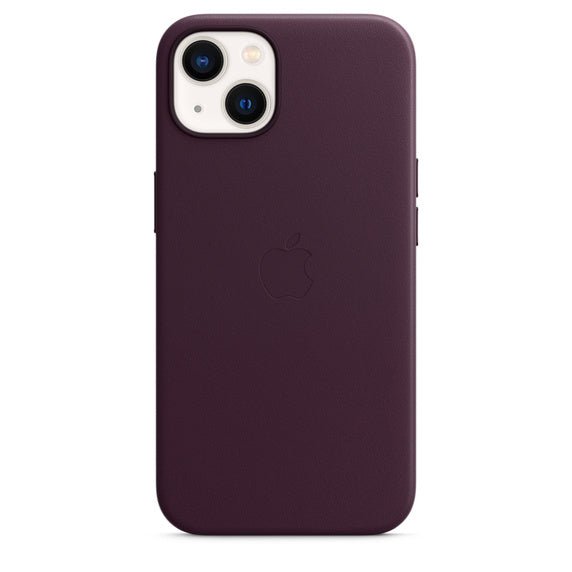 Husa compatibila cu iPhone 13 cu MagSafe, Piele Dark Cherry