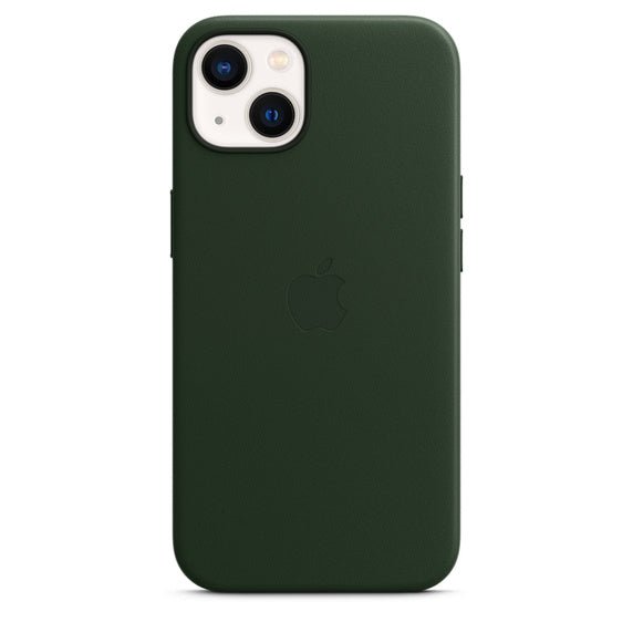 Husa compatibila cu iPhone 13 cu MagSafe, Piele - Sequoia Green