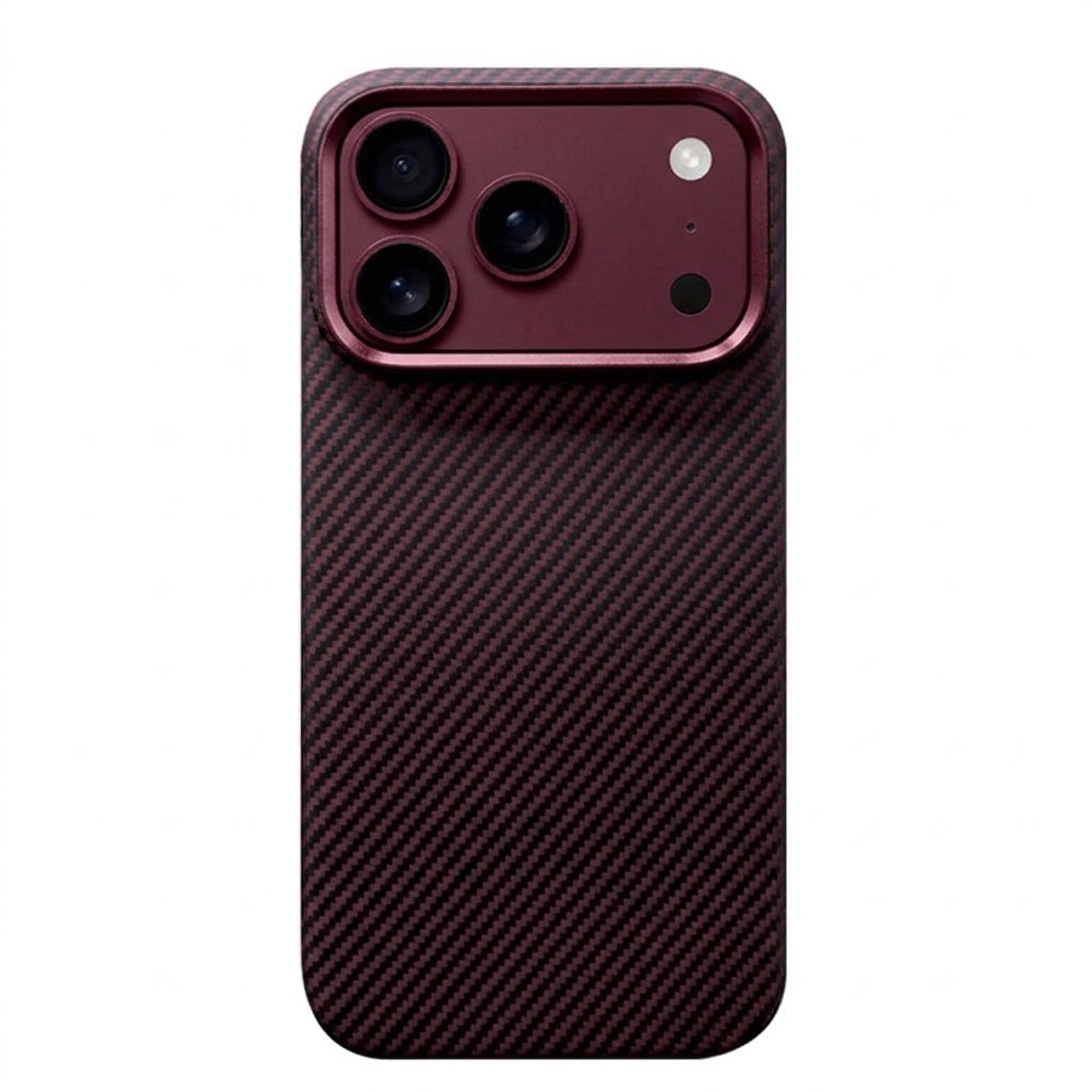 Husă iPhone 18 Pro Max Aramid cu MagSafe, Cherry Red