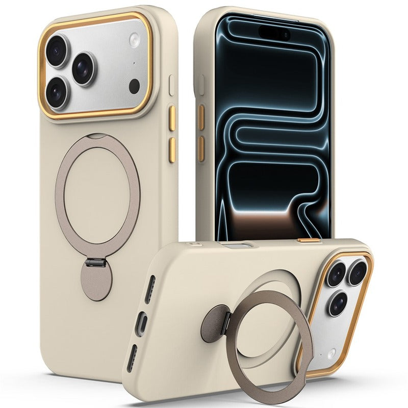 Husă iPhone 18 Pro Max SoftRing UltraSoft MagCase cu stand, Apricot