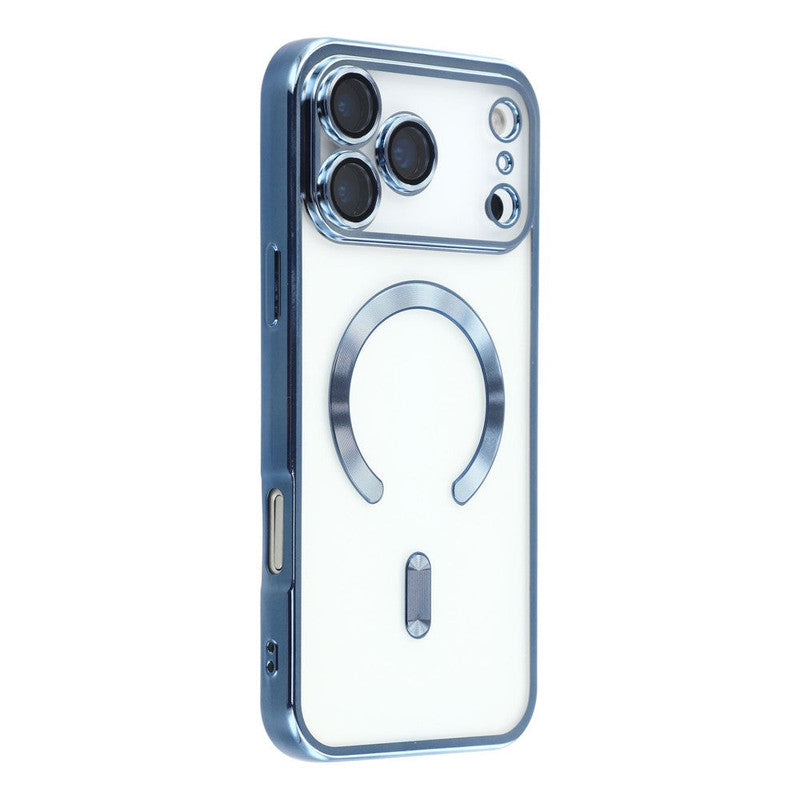 Husă iPhone 18 Pro Plating Delux cu MagSafe, Sky Blue