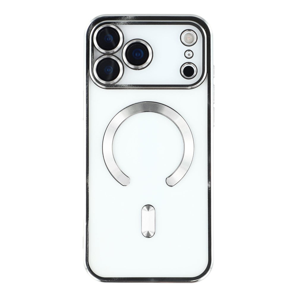 Husă iPhone 18 Pro Plating MagCase cu MagSafe, Silver