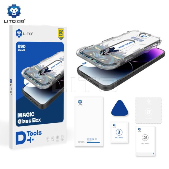 Folie Lito D+ KIT - iPhone iPhone 13 Pro Max, Instalare rapida fara bule