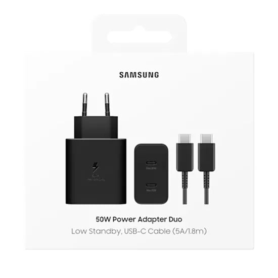 Incarcator 50W Samsung type C ,Dual Port Super Fast Charging + cablu 1.8M 5A