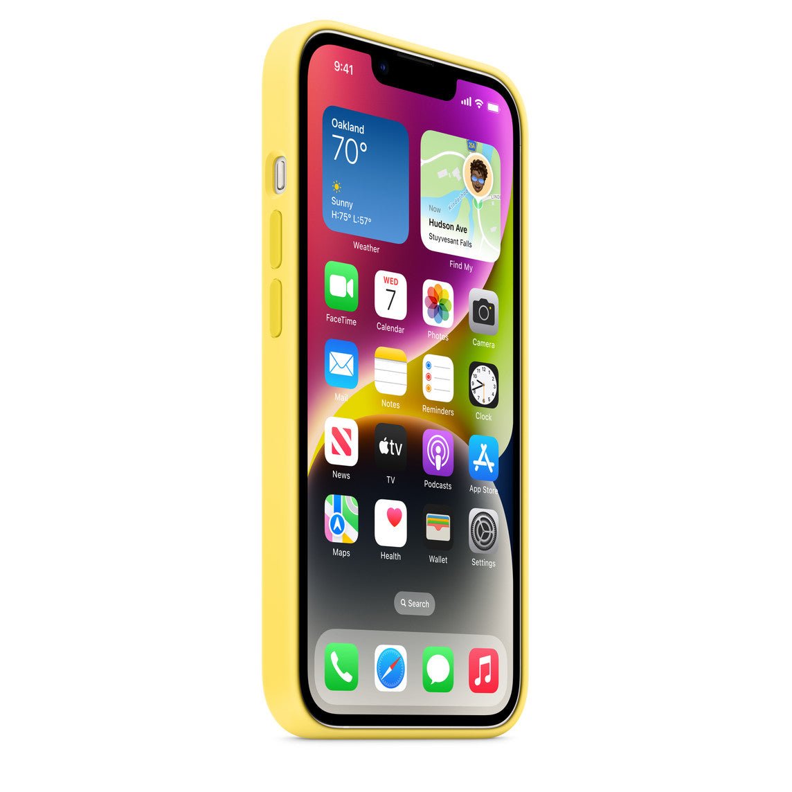 Husa Apple iPhone 14 Plus cu MagSafe, Silicon Canary Yellow