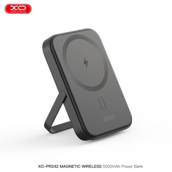 Baterie Externa, MagBank Wireless 15W/PD20W, Magnetica, Stand U-shape, 5.000mAh, Fast Charge, BLACK
