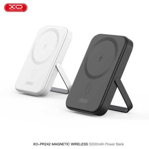 Baterie Externa, MagBank Wireless 15W/PD20W, Magnetica, Stand U-shape, 5.000mAh, Fast Charge, White