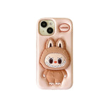 Husă Kawaii Labubu pentru iPhone 16, Peach