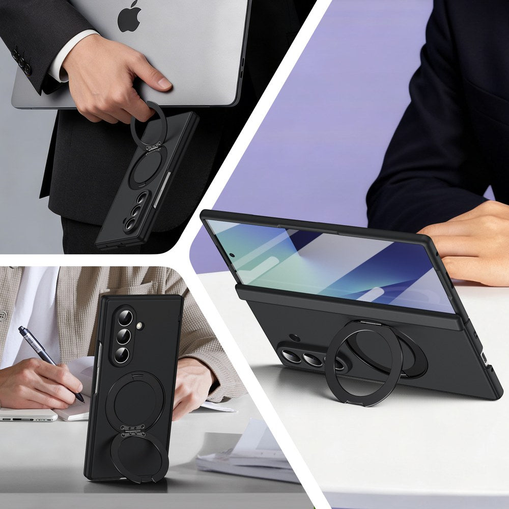 Husă Samsung Z Fold 8 Ultra MagRing integrală Frosted, Black