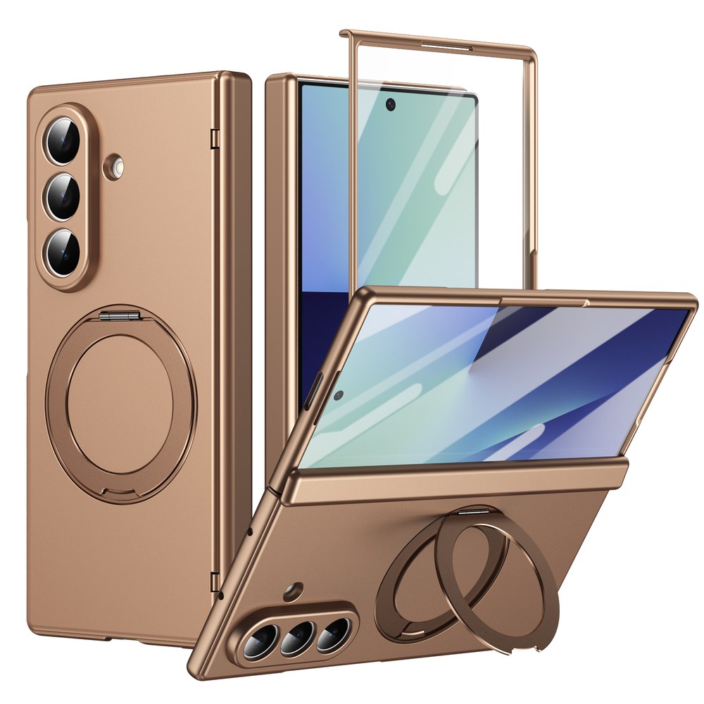 Husă Samsung Z Fold 8 Ultra MagRing integrală Frosted, Gold