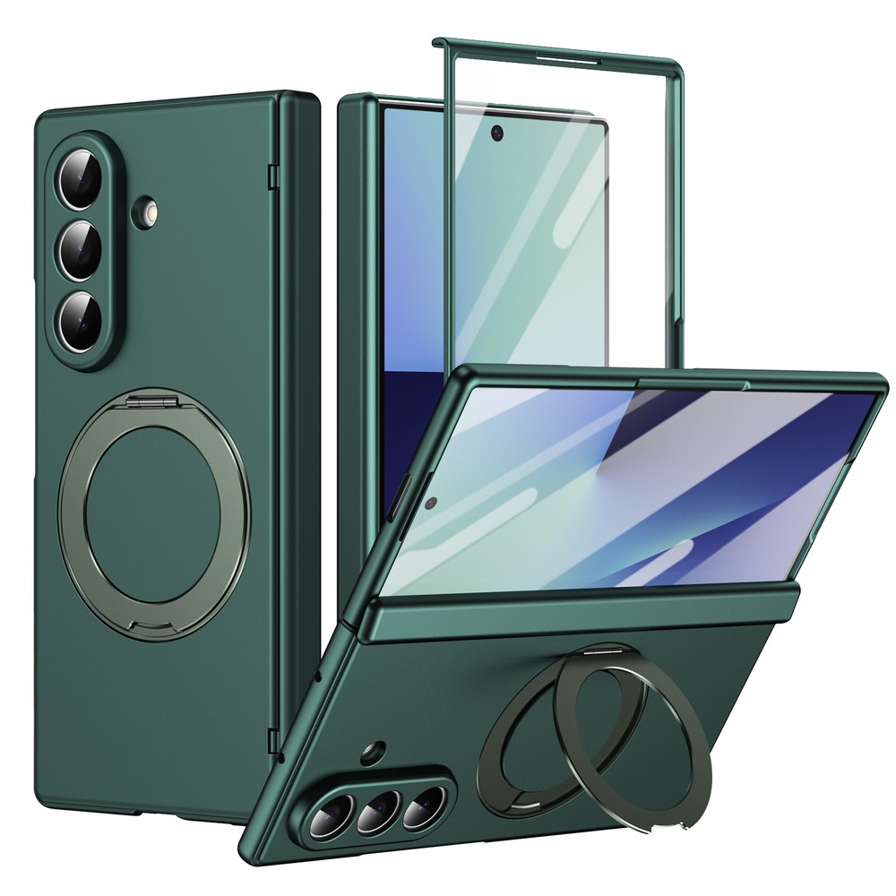 Husă Samsung Z Fold 8 Ultra MagRing integrală Frosted, Green