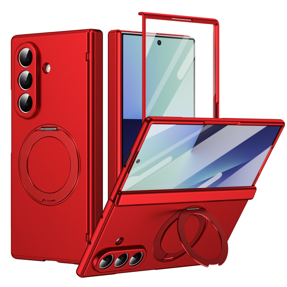 Husă Samsung Z Fold 8 Ultra MagRing integrală Frosted, Red