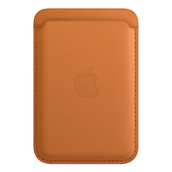 Portofel din Piele compatibil cu iPhone cu MagSafe, Golden Brown