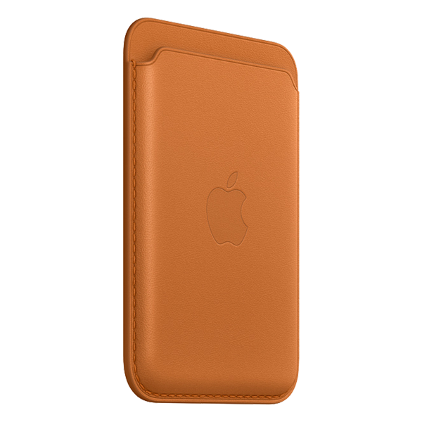 Portofel din Piele compatibil cu iPhone cu MagSafe, Golden Brown